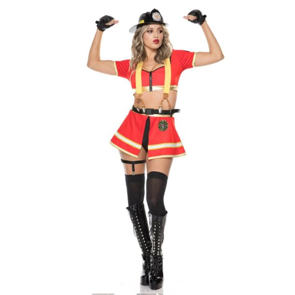 Hot Firefighter Costume Set